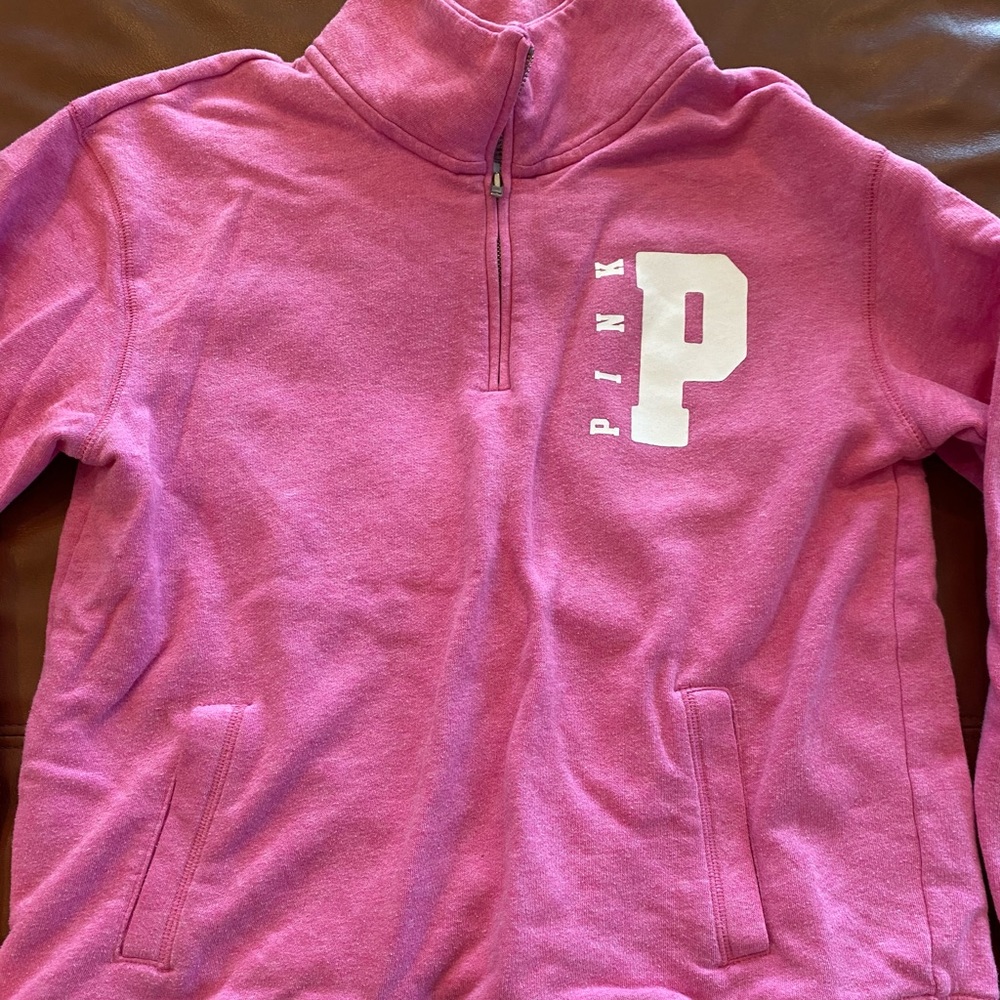 PINK by Victoria’s Secret Light Pink Quarter Zip - Picture 4 of 4